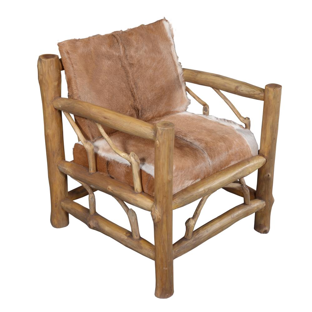 Fur Teak Lodge Arm Chair