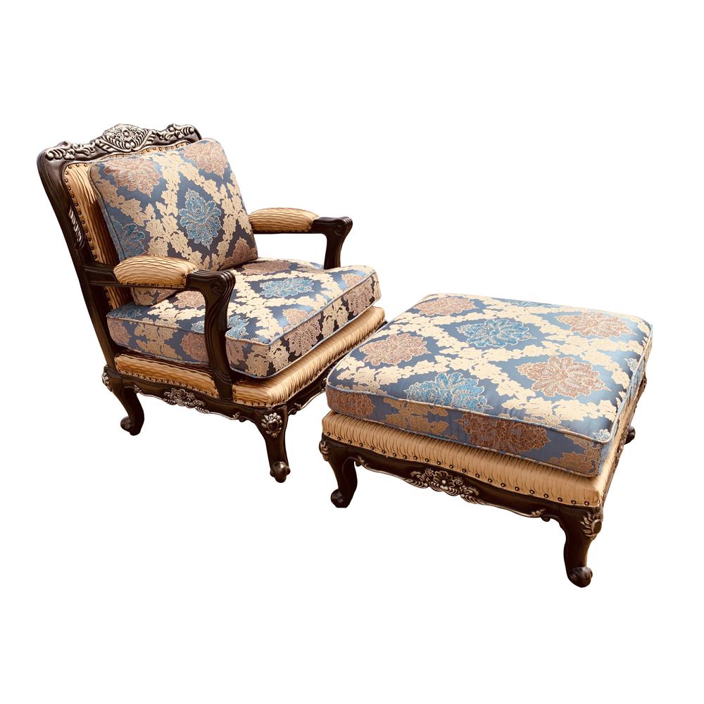 Alicia Charlotte Chair and Ottoman (KIT)