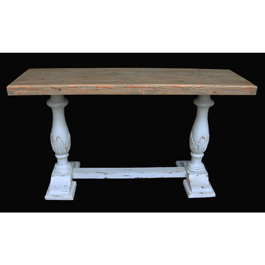 Farmhouse Winsor Chaulk White Console Table