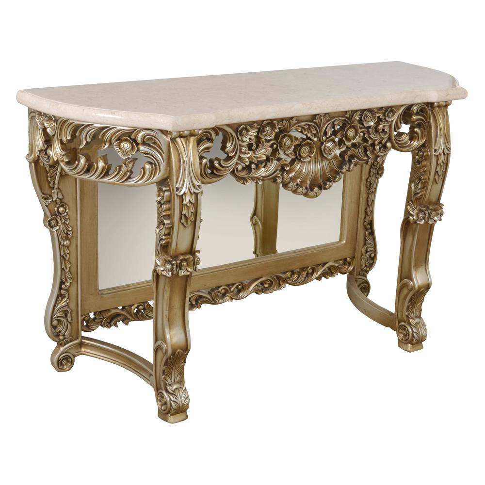 Platine Petticoat Crema Marble Top Console Table