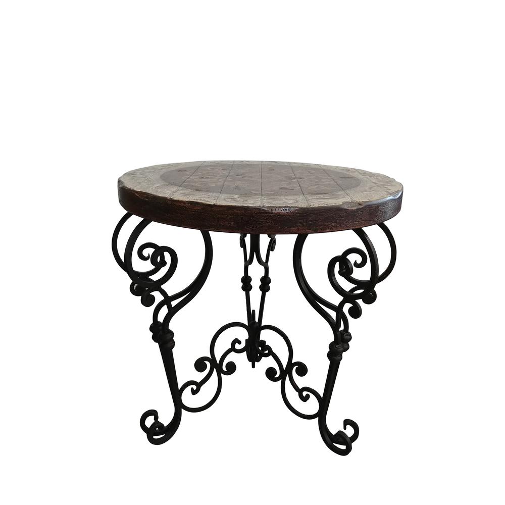 Peruvian Iron Round Side Table