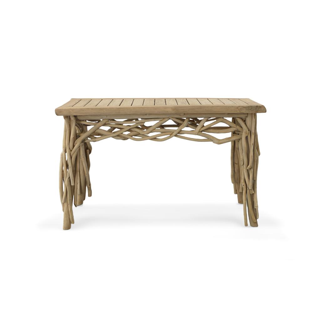 Farmhouse Teak Branch Console Table