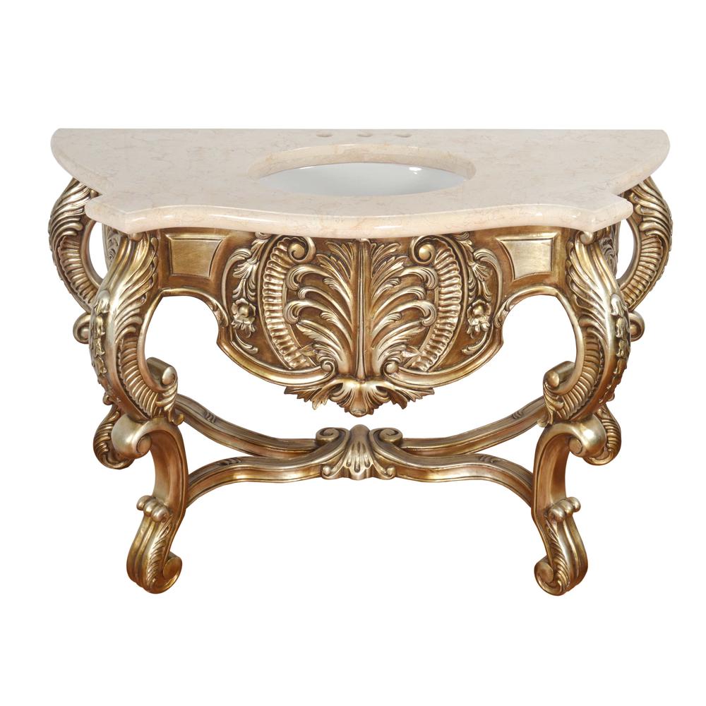 Platine Carved Marble Top Vanity Sink