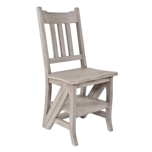 Mystique Gray Library Chair Stepladder