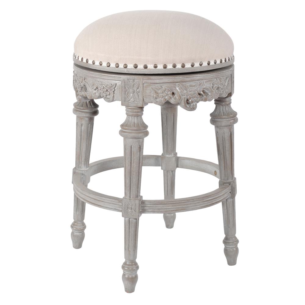 Mystique Gray Continental Swivel Counter Stool