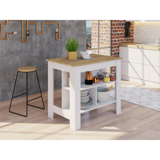 Delos Kitchen Island White - Pine