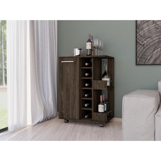 Magda Bar Cart Dark Brown