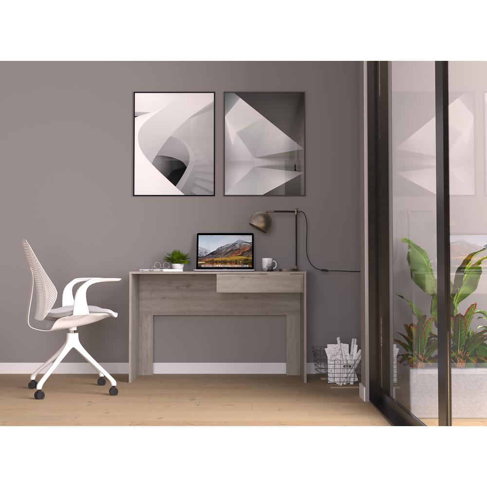 Acanto 1 Drawer Computer Desk Light Grey