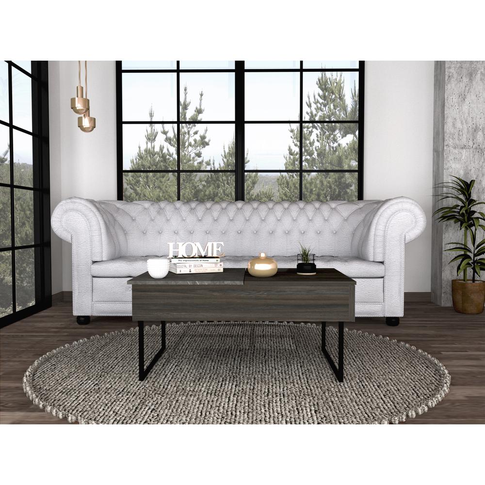 DEPOT E-SHOP Toronto Lift Top Coffee Table, One Drawer, One Flexible Flexible Shelf, Two Legs, Espresso, For Living Room