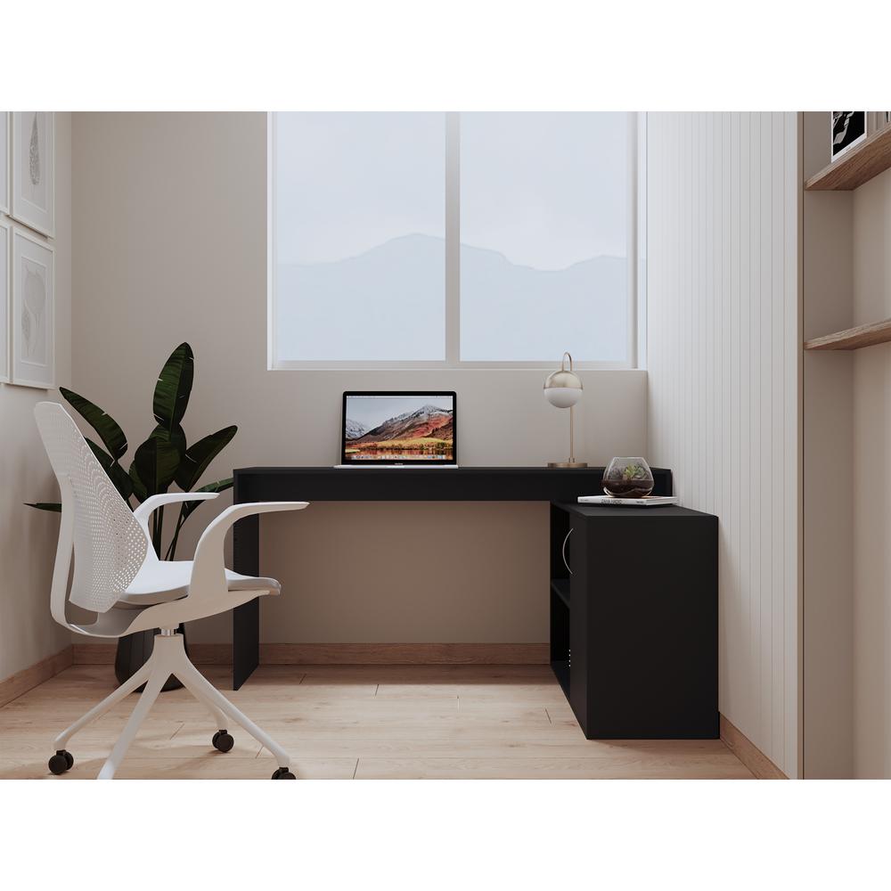 Boston Home Office Desk Black Wengue