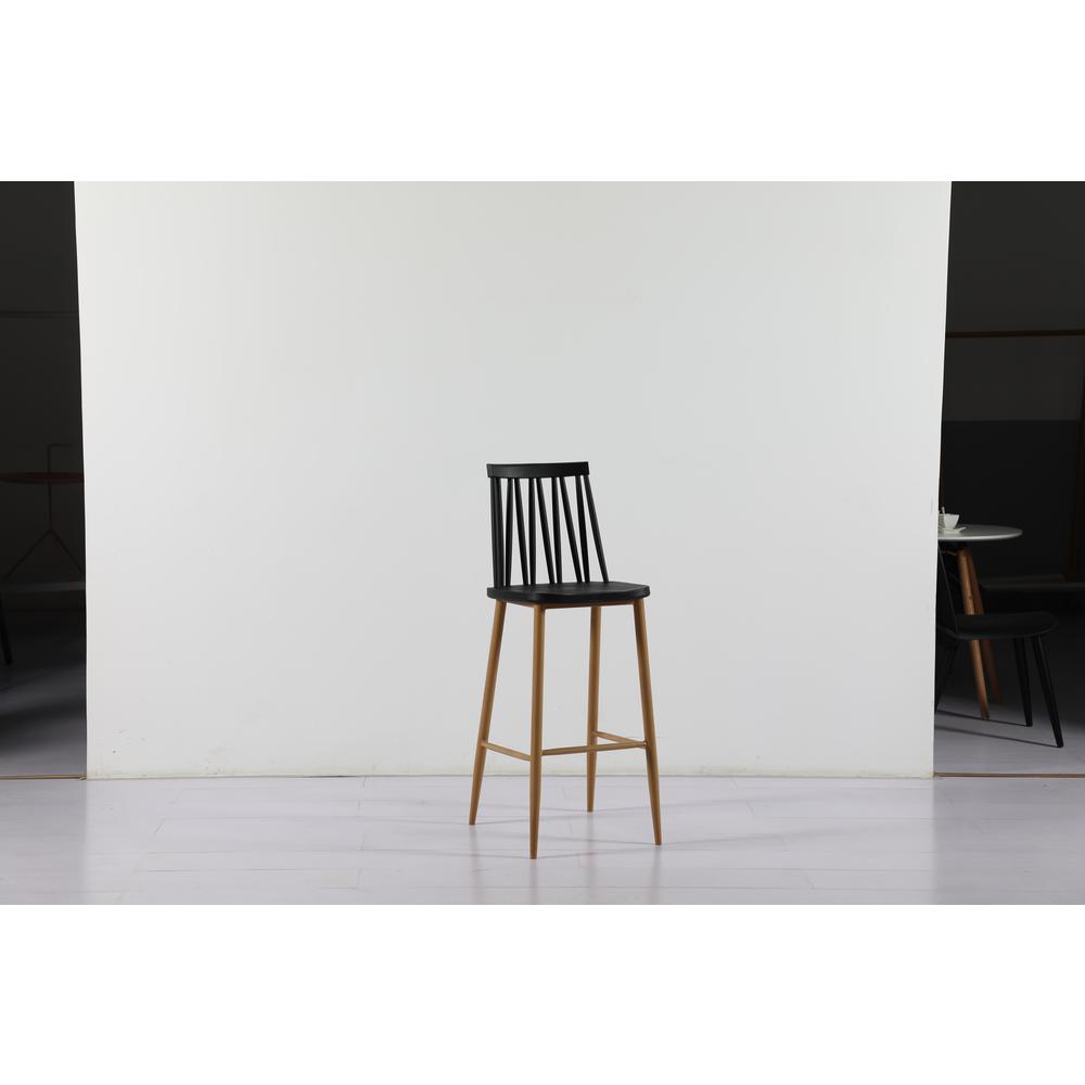 Commerical Seating Products RPP Bar-BK Black Windsor Barstool Chairs