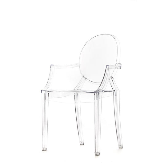 Commercial Seating Products Kage (Ghost) chair with Arms, KID chair-Clear