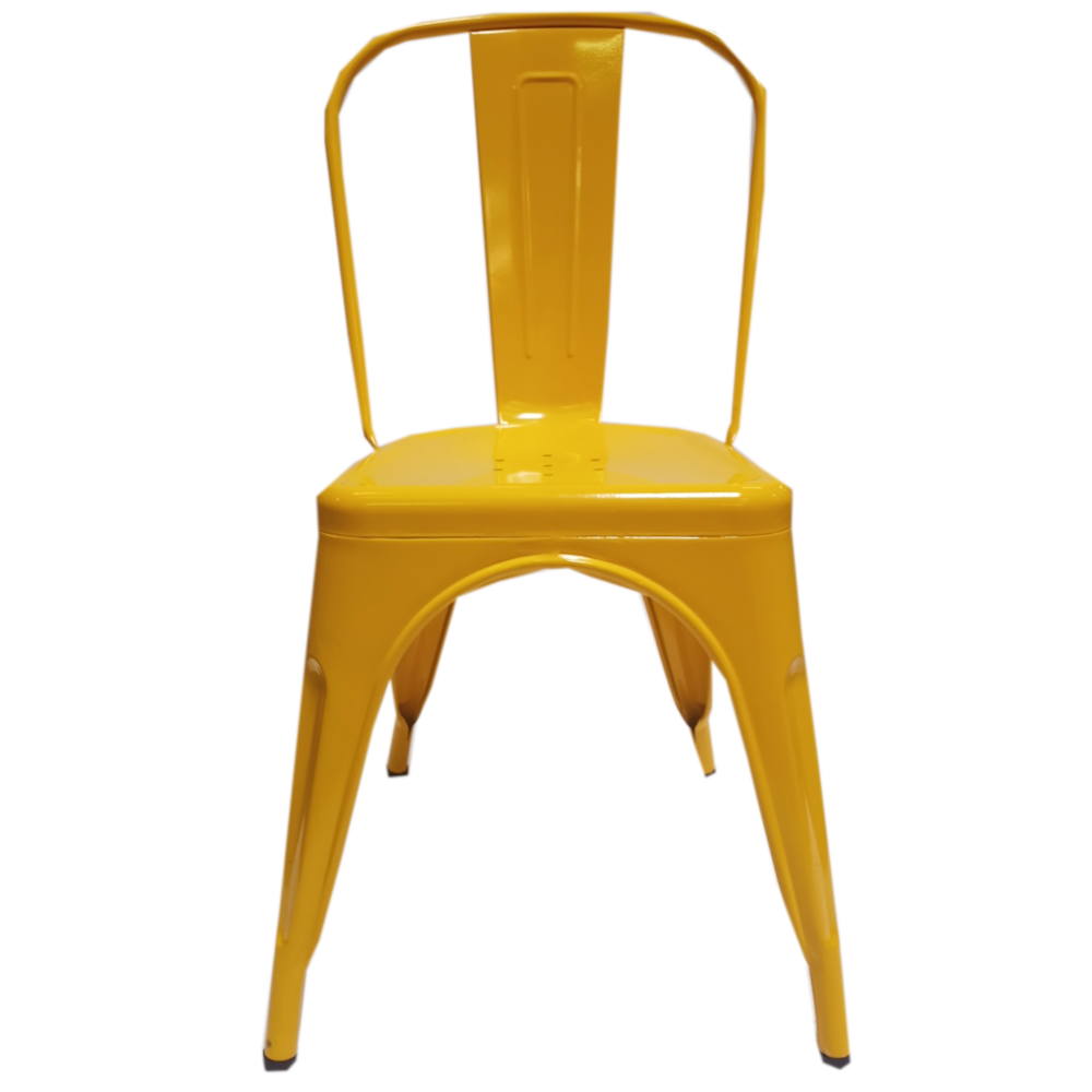 Oscar Metal Dining Chair in Yellow