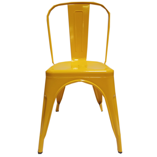 Oscar Metal Dining Chair in Yellow