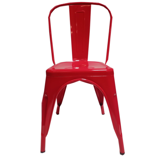 Oscar Metal Dining Chair in Red