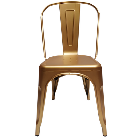 Oscar Metal Dining Chair in Gold