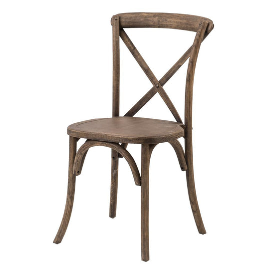 Commerical Seating Products Dark Walnut Crossback Dining Chairs,