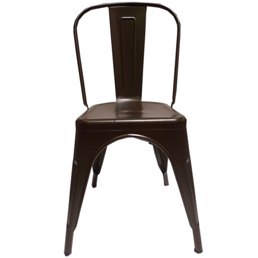 Oscar Metal Dining Chair in Brown