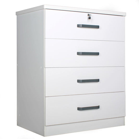 Better Home Products Liz Super Jumbo 4 Drawer Storage Chest Dresser in White