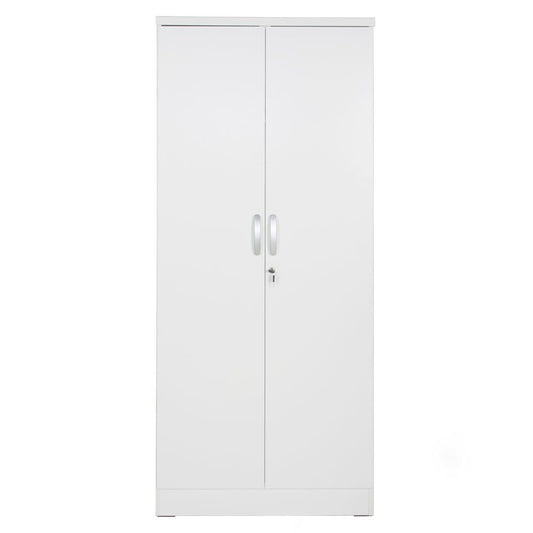 Better Home Products Harmony Wood Two Door Armoire Wardrobe Cabinet in White