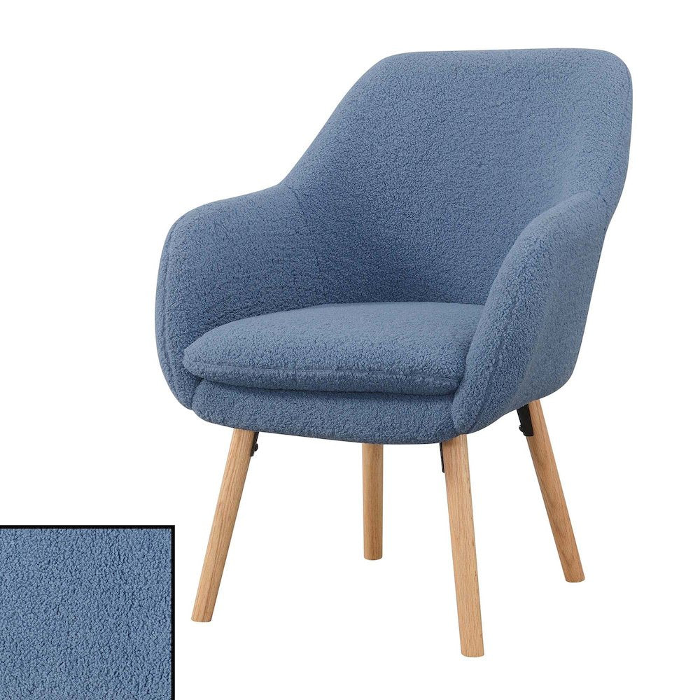 Take a Seat Charlotte Sherpa Accent Chair, Sherpa Blue