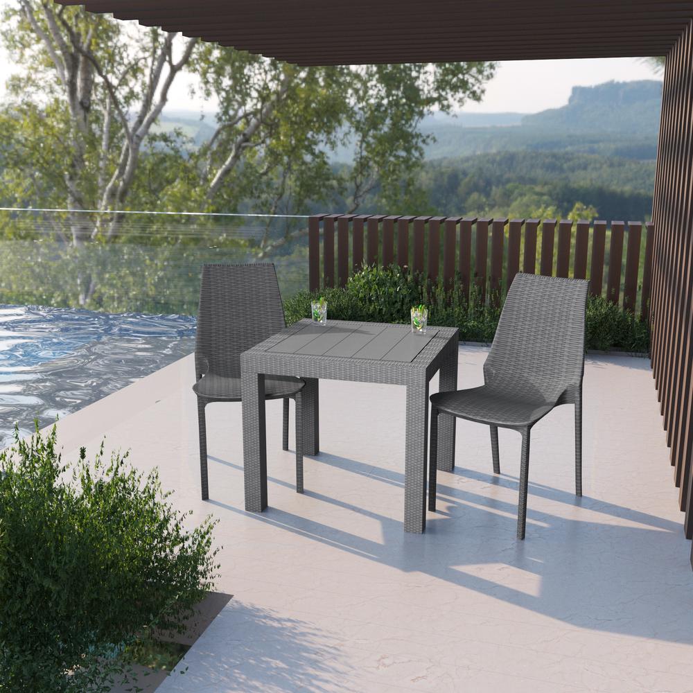 LeisureMod Kent Outdoor Dining Chair KC19GR