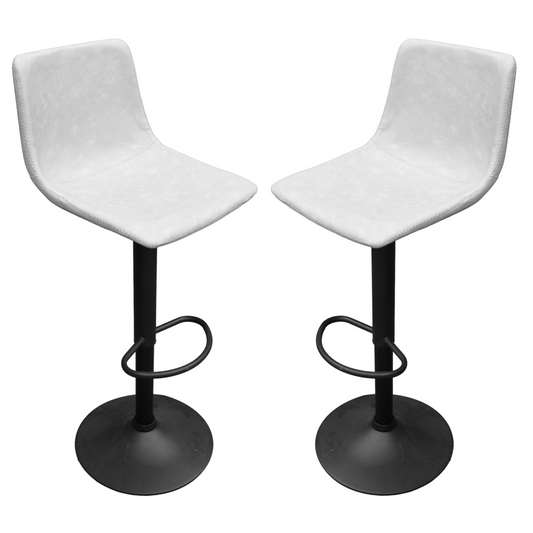 Tilbury Modern Adjustable Bar Stool With Footrest & 360-Degree Swivel Set of 2