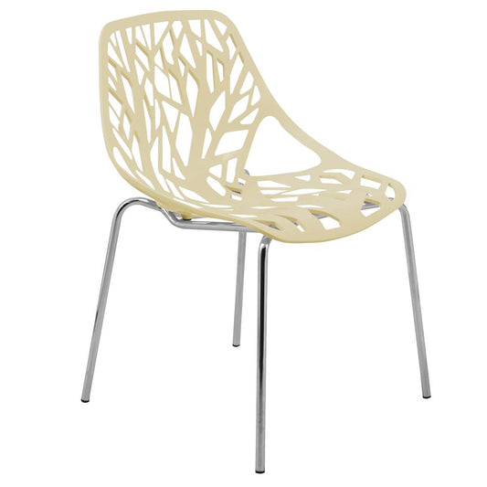 LeisureMod Modern Asbury Dining Chair w/ Chromed Legs AC16CR