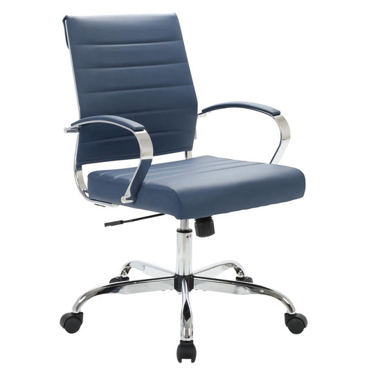 LeisureMod Benmar Leather Office Chair BO19BUL