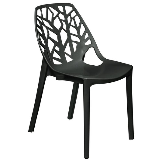 LeisureMod Modern Cornelia Dining Chair C18SBL