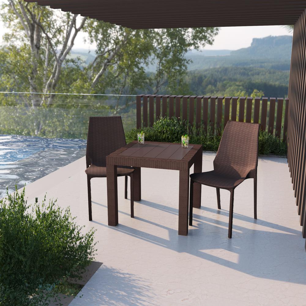 LeisureMod Kent Outdoor Dining Chair KC19BR