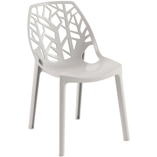 LeisureMod Modern Cornelia Dining Chair, Solid Grey