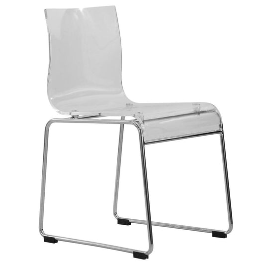 LeisureMod Lima Modern Acrylic Chair LC19CL