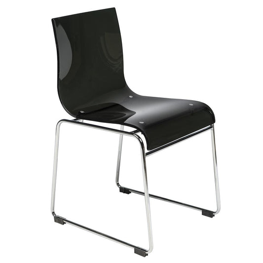 LeisureMod Lima Modern Acrylic Chair LC19TBL