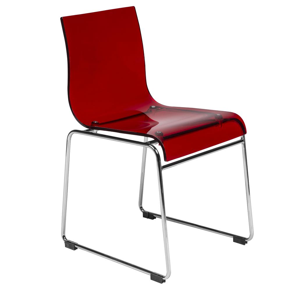 LeisureMod Lima Modern Acrylic Chair LC19TR