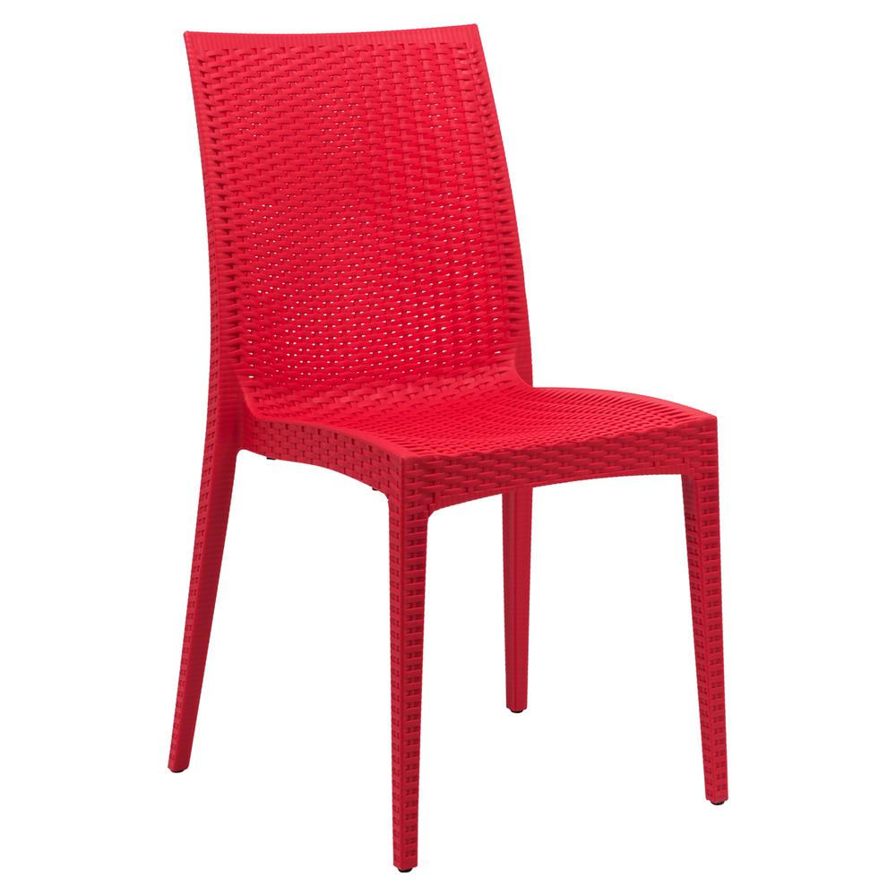 LeisureMod Weave Mace Indoor/Outdoor Dining Chair (Armless) MC19R