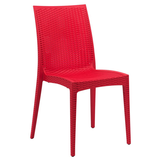 LeisureMod Weave Mace Indoor/Outdoor Dining Chair (Armless) MC19R