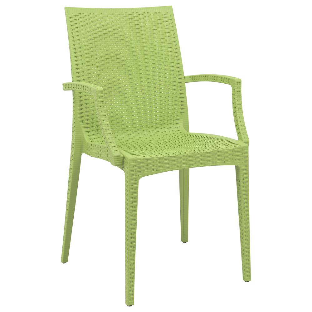 LeisureMod Weave Mace Indoor/Outdoor Chair (With Arms) MCA19G