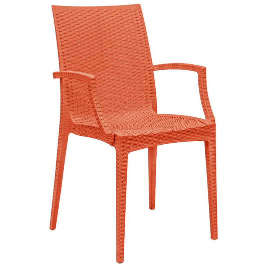 LeisureMod Weave Mace Indoor/Outdoor Chair (With Arms) MCA19OR