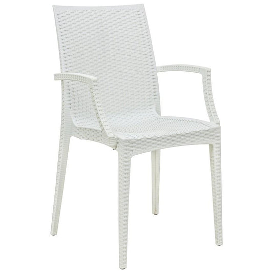 LeisureMod Weave Mace Indoor/Outdoor Chair (With Arms) MCA19W