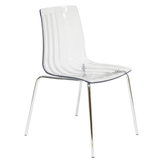 LeisureMod Ralph Dining Chair in Clear RP20CL