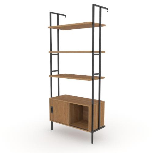 New Hyde Bookcase With Sliding Door