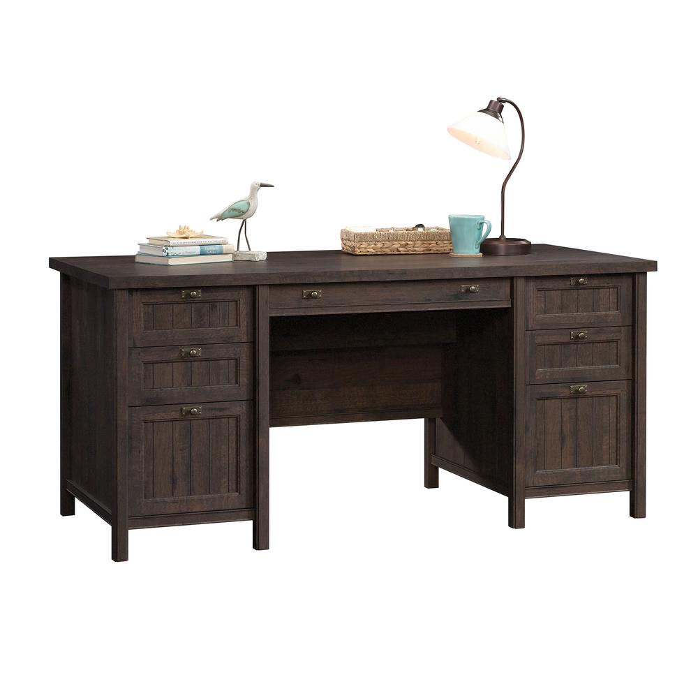 Costa Executive Desk Coffee Oak