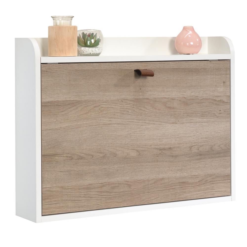 Anda Norr Wall Mount Desk Wh/Oak 3A