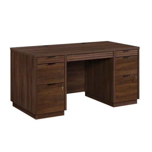 Palo Alto 60" Double Ped Desk  Spiced Mahogany