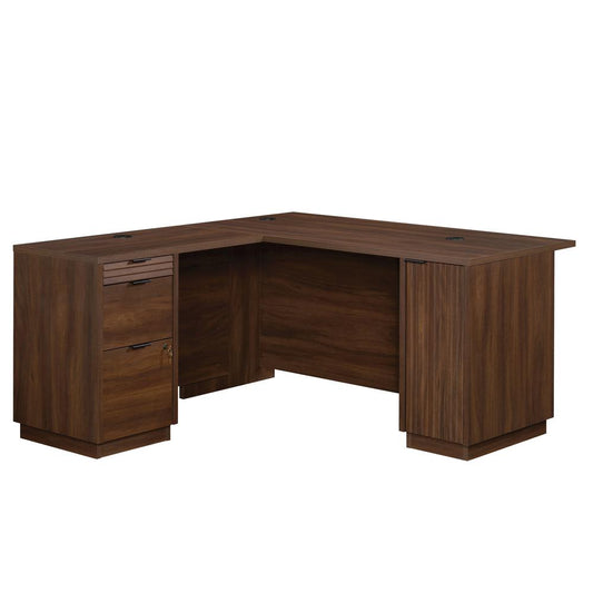 Palo Alto 60" L-Shaped Desk Spiced Mahogany