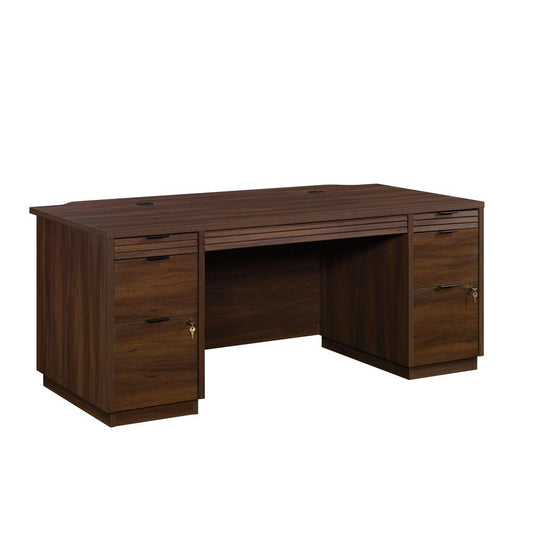 Palo Alto 72"double Ped Exec Desk Spiced Mahogany