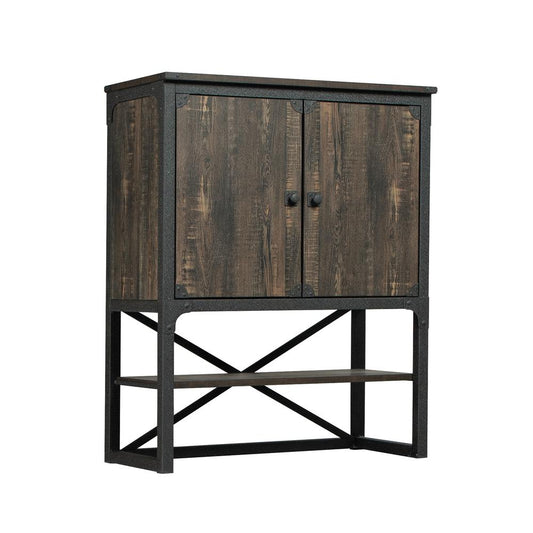 Steel River Library Hutch  Carbon Oak