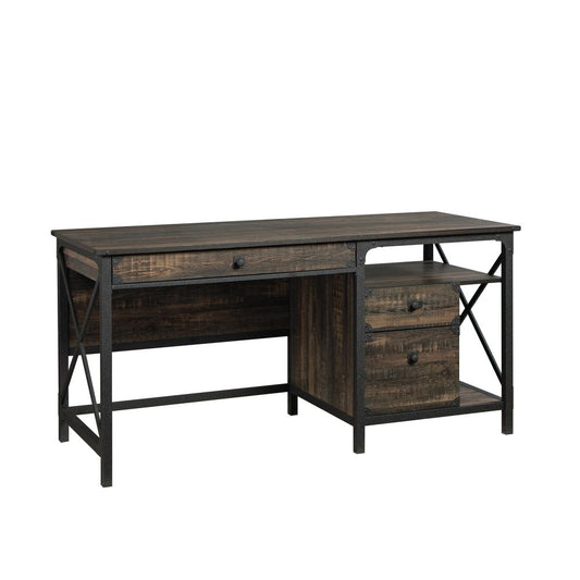 Steel River Computer Desk  Carbon Oak