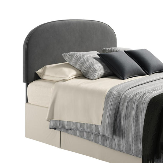 Canery Bridge Qeen Headboard Grey Velvet